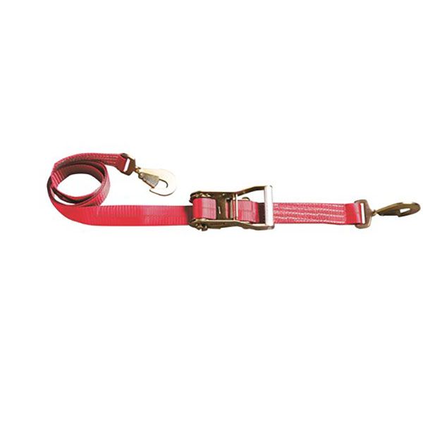 2” x 6’ Automotive Tie-Down w/Twisted Snap Hooks, Red