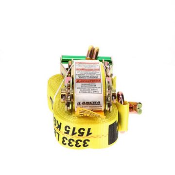 2" x 30' Ratchet Strap w/ Wire Hooks & Web Keeper Buckle - 45982-43-30-WK 2" x 30' Ratchet Strap w/ Wire Hooks & Web Keeper Buckle