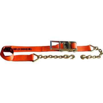3"x27' Ratchet Strap X-Treme webbing, Chain Anchors - 48987-92-27 3" x 27' Ratchet Straps X-Treme with Chain Anchors