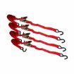 1” x 10’ S-Hook Ratchet Tie-Down, 4 Pack Clamshells