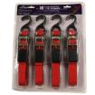 1” x 10’ S-Hook Ratchet Tie-Down, 4 Pack Clamshells