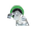 Caster, 4X2 Polyolefin Swivel W/ Brake