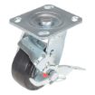 4X2 Mold On Rubber Swivel Caster W/Brake