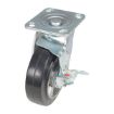 6X2 Mold On Rubber Swivel Caster W/Brake