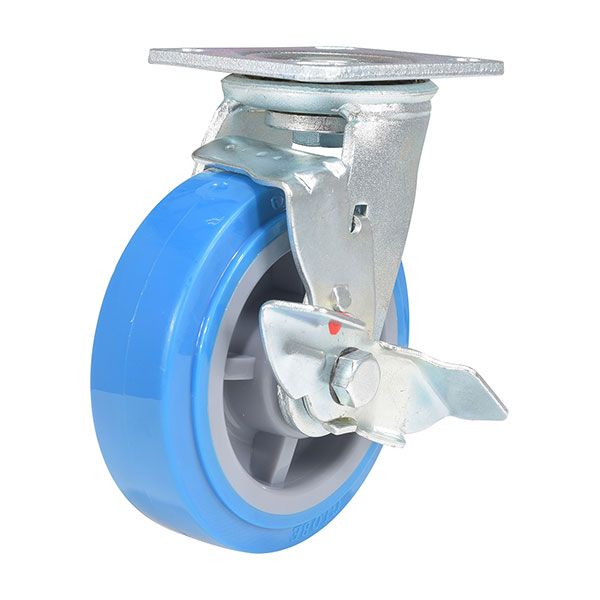 6X2 Polyurethane Swivel Caster W/Brake