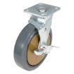 8X2 Rubber Swivel Caster W/Brake