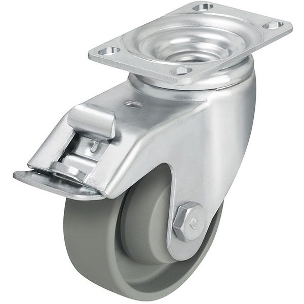 Caster, 5X1-9/16 Nylon, Swivel W/Total Brake